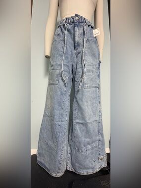 Wide-Leg Denim Jeans